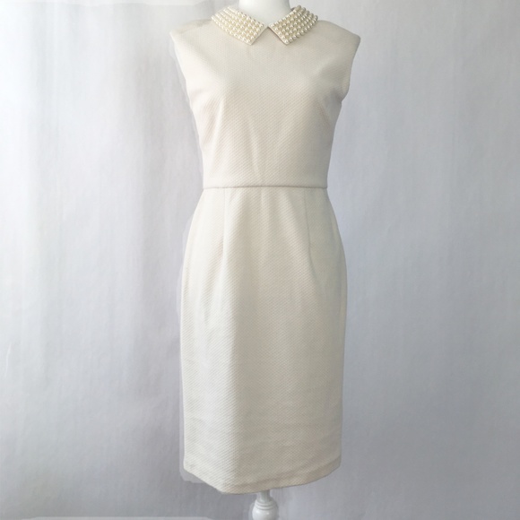 Betsey Johnson Dresses & Skirts - Betsey Johnson Beaded Collar Winter White Dress